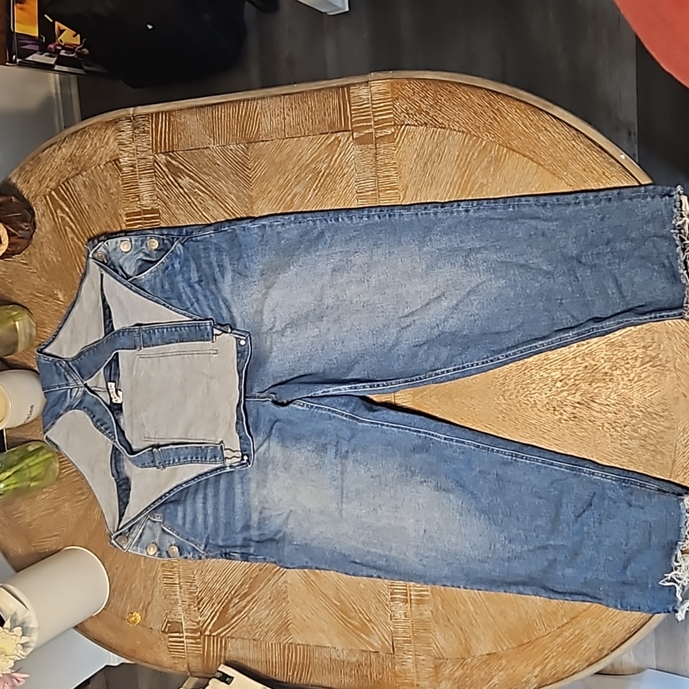 Women's blue jean overalls